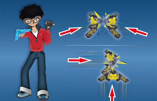 Sky Explorer Flugzeug mit Propellerantrieb und Startpistole