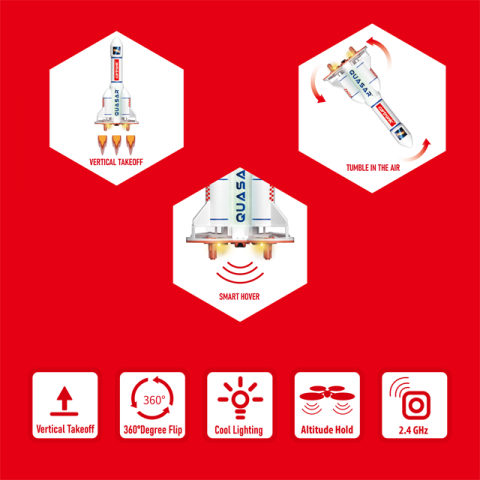 2.4 GHz Quadrocopter QUASAR Starship Drone