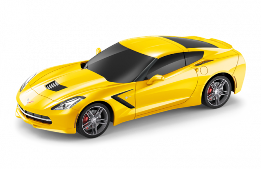 2.4 GHZ - RC Corvette C7 Stingray M1:24, gelb