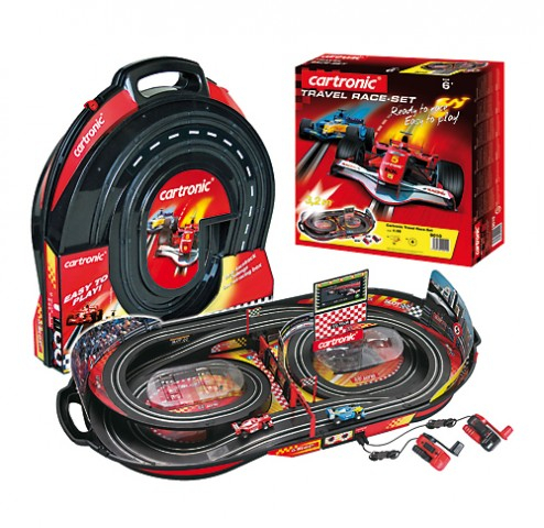 Cartronic Travel Race Set - die tragbare Rennbahn im Koffer, ganz ohne Strom!
