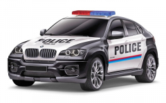 2.4 GHZ - RC BMW X6 Police Prowl Car M1:24, schwarz/wei�